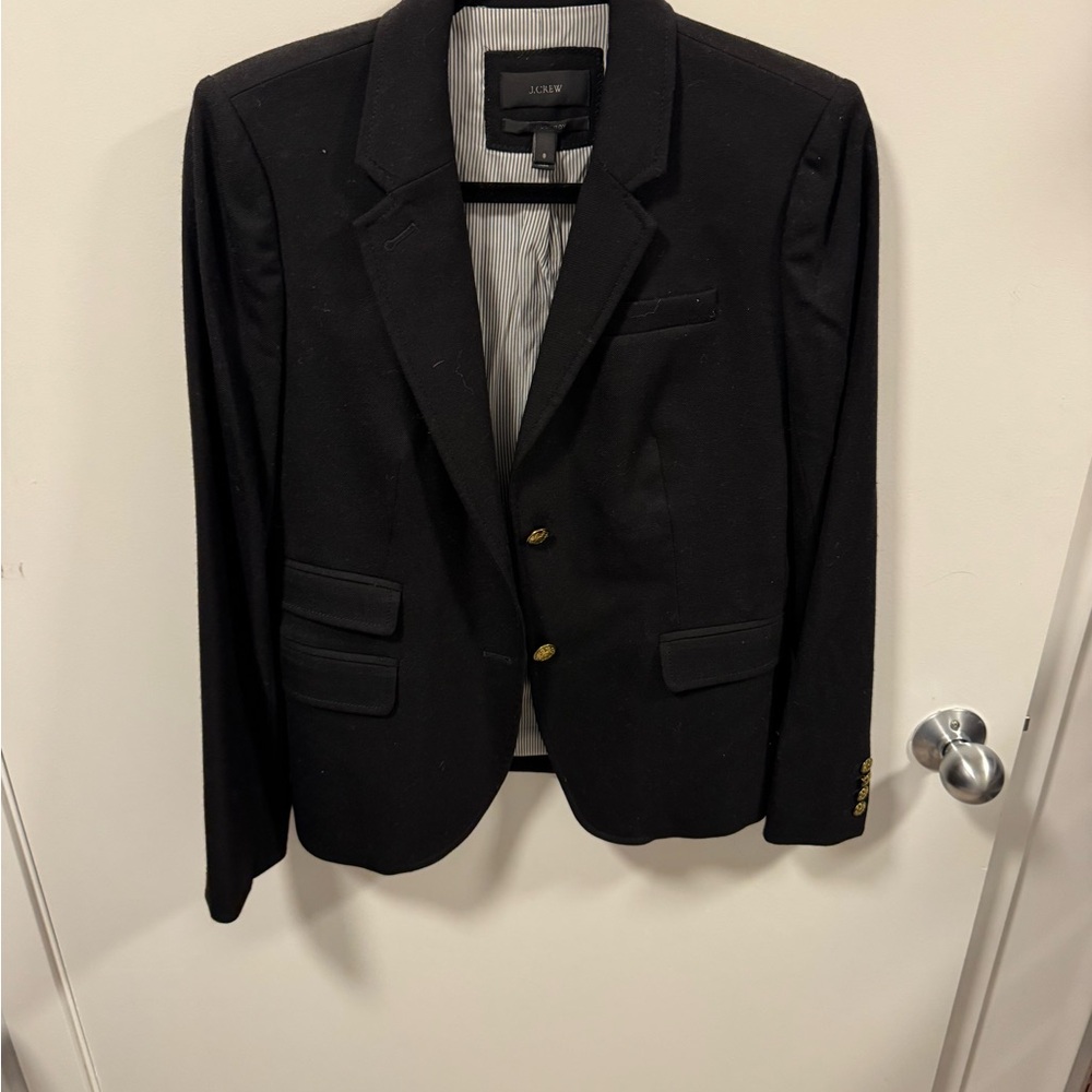 J. Crew  Black School Boy Blazer with Gold Accents